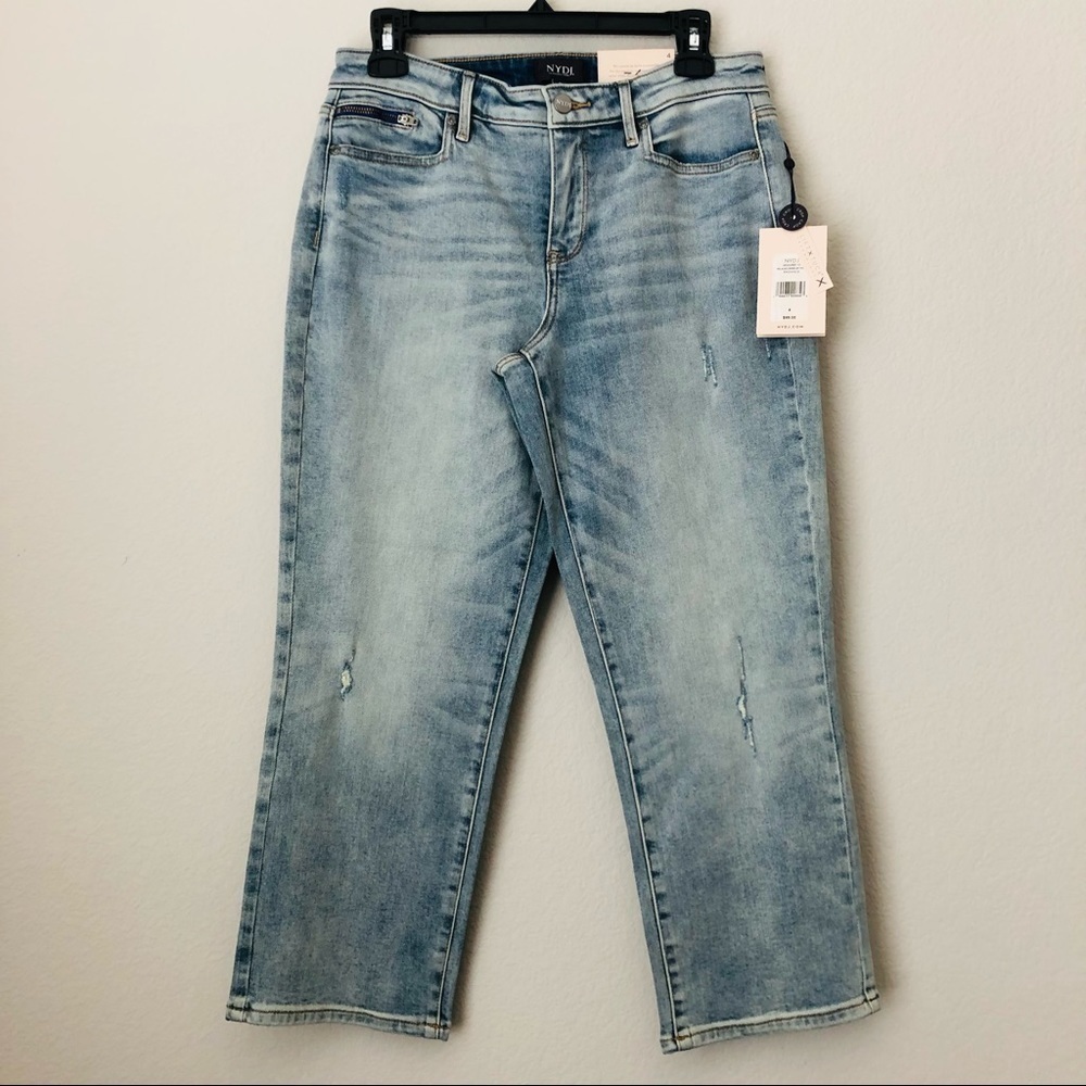 NWT NYDJ Piper Relaxed Crop Straight Leg Jeans in Radiance size 4 - Picture 7 of 16